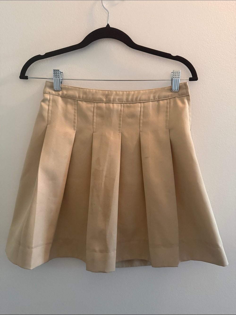 Vintage y2k 90s Tommy Hilfiger Beige Pleated School uniform Skirt